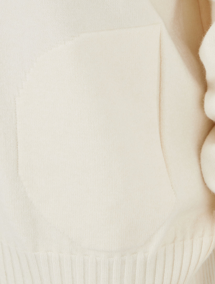 Pull droit à col roulé lâche - Crème - 3