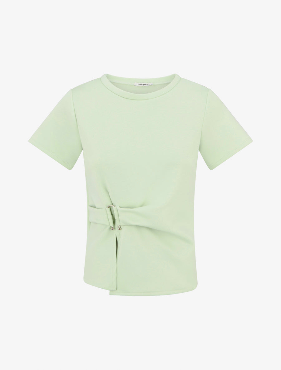 Top manches courtes à boucle - Vert pomme - 1