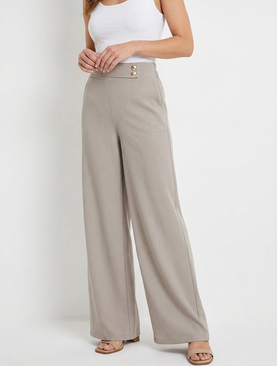 Pantaloni ampi con cintura e bottoni - Talpa