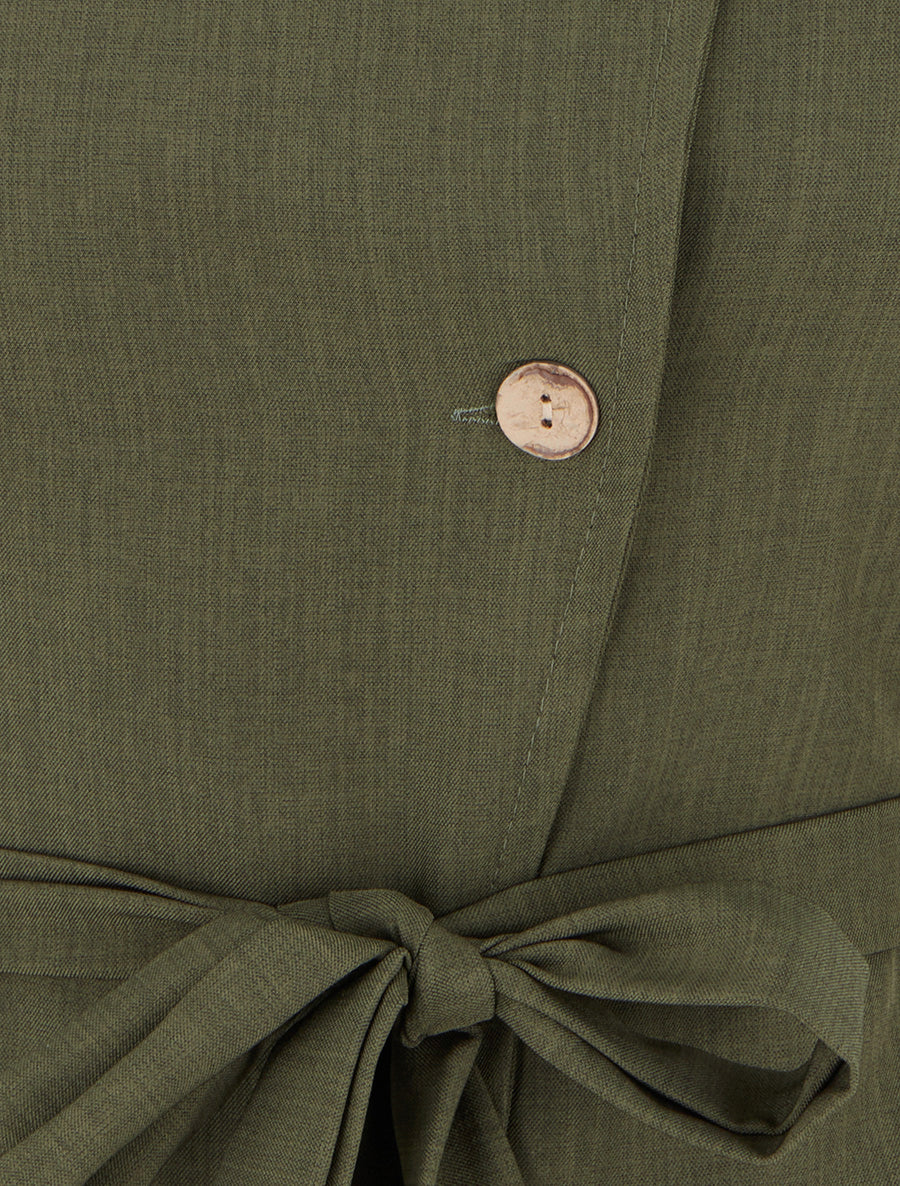 Top boutonné sans manches - Kaki - 3