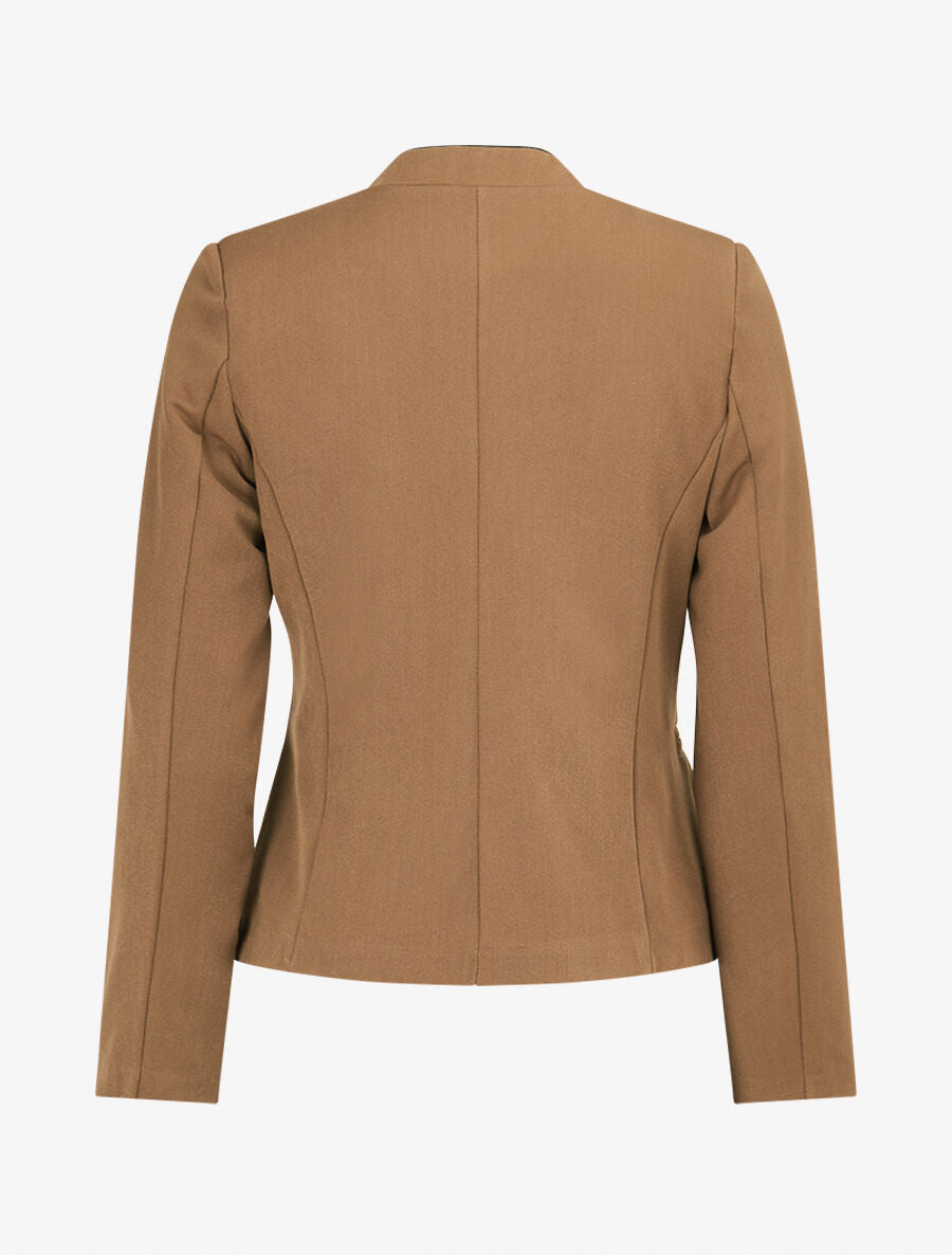 Veste ouverte à liseret - Taupe - 2
