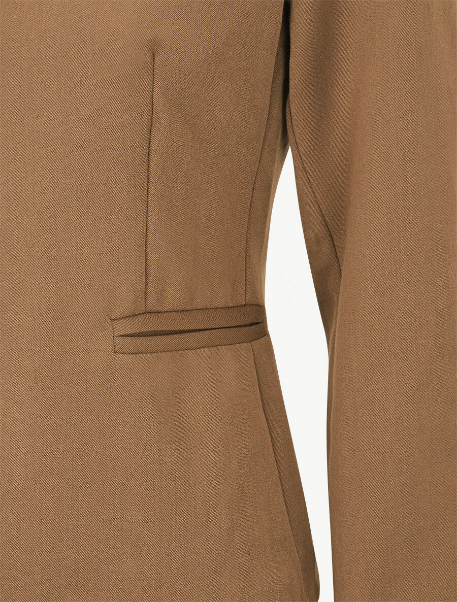 Veste ouverte à liseret - Taupe - 3