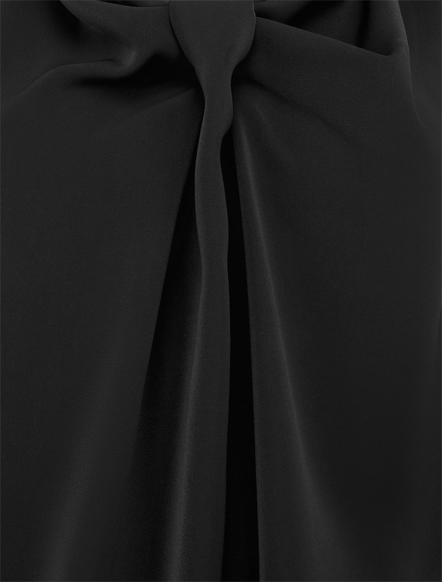 Top droit uni à col V - Noir - 3