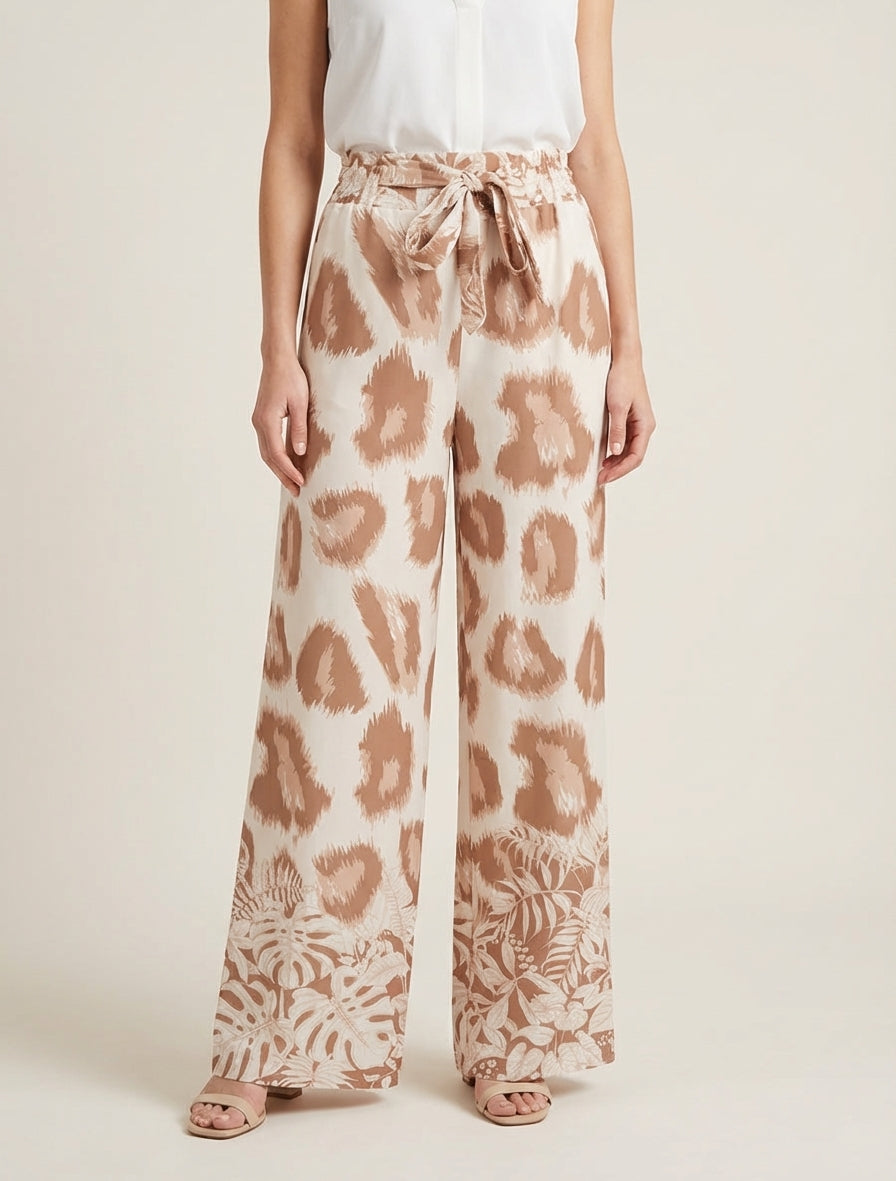 Pantaloni ampi con stampa leopardata fantasia - Chameau