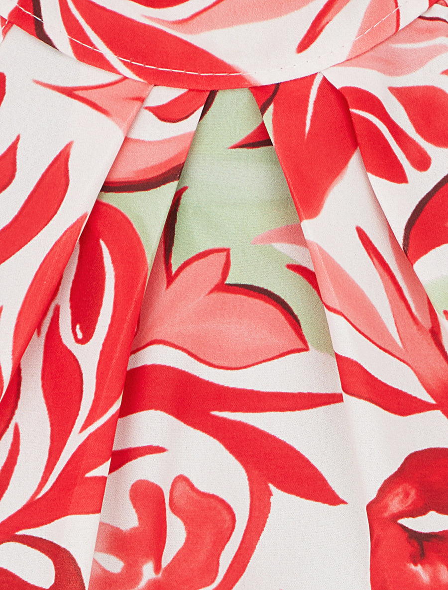 Top sans manches imprimé fantaisie - Rouge - 3