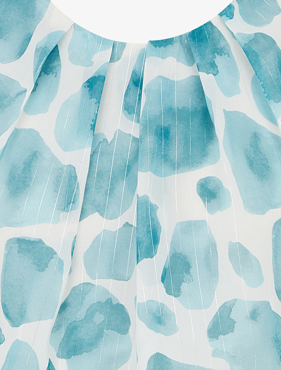 Top imprimé girafe à rayures irisées - Turquoise - 3