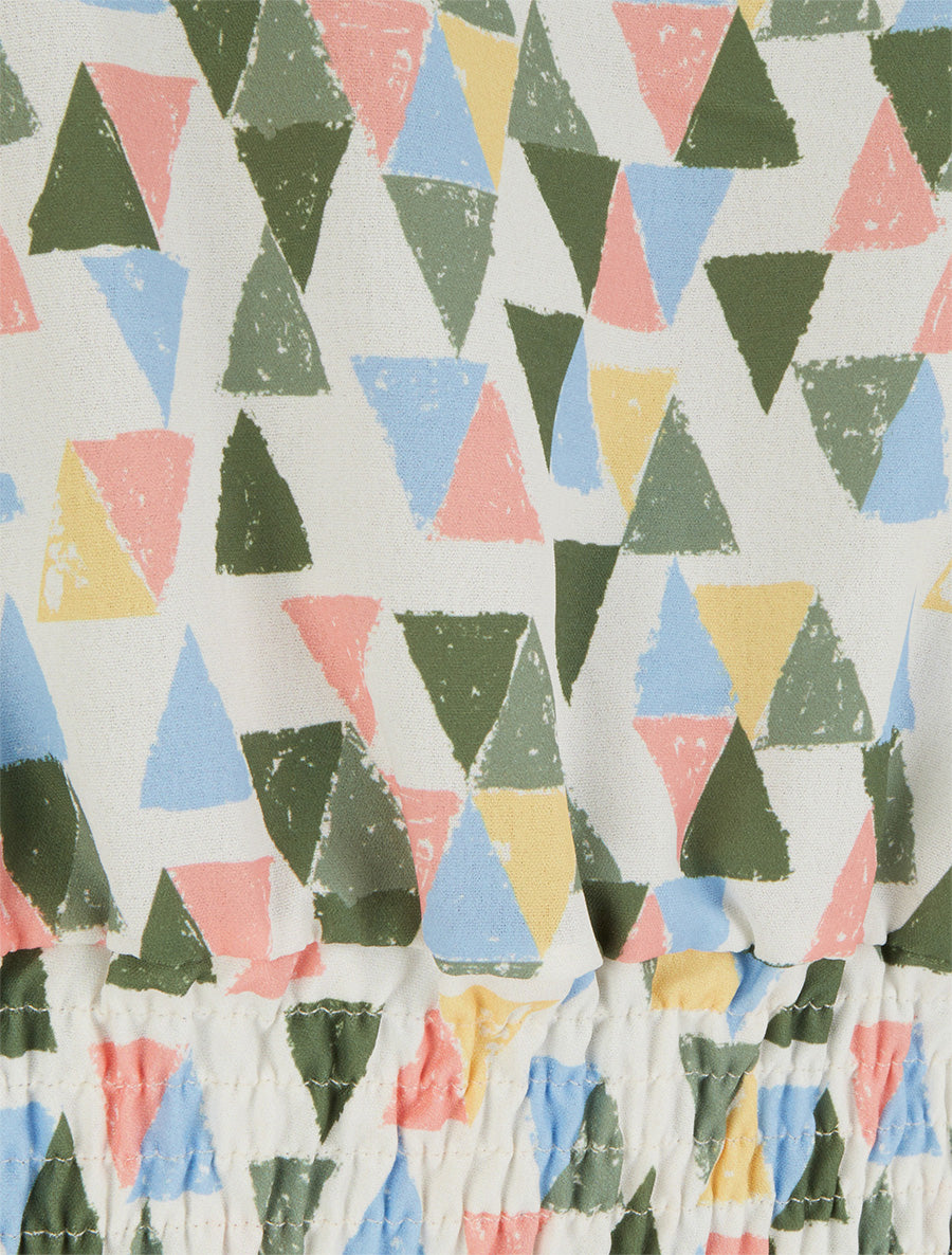 Top coupe boule imprimé triangles - Kaki - 3