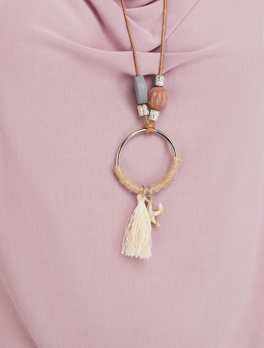 Top fluide à col bénitier - Vieux rose - 3