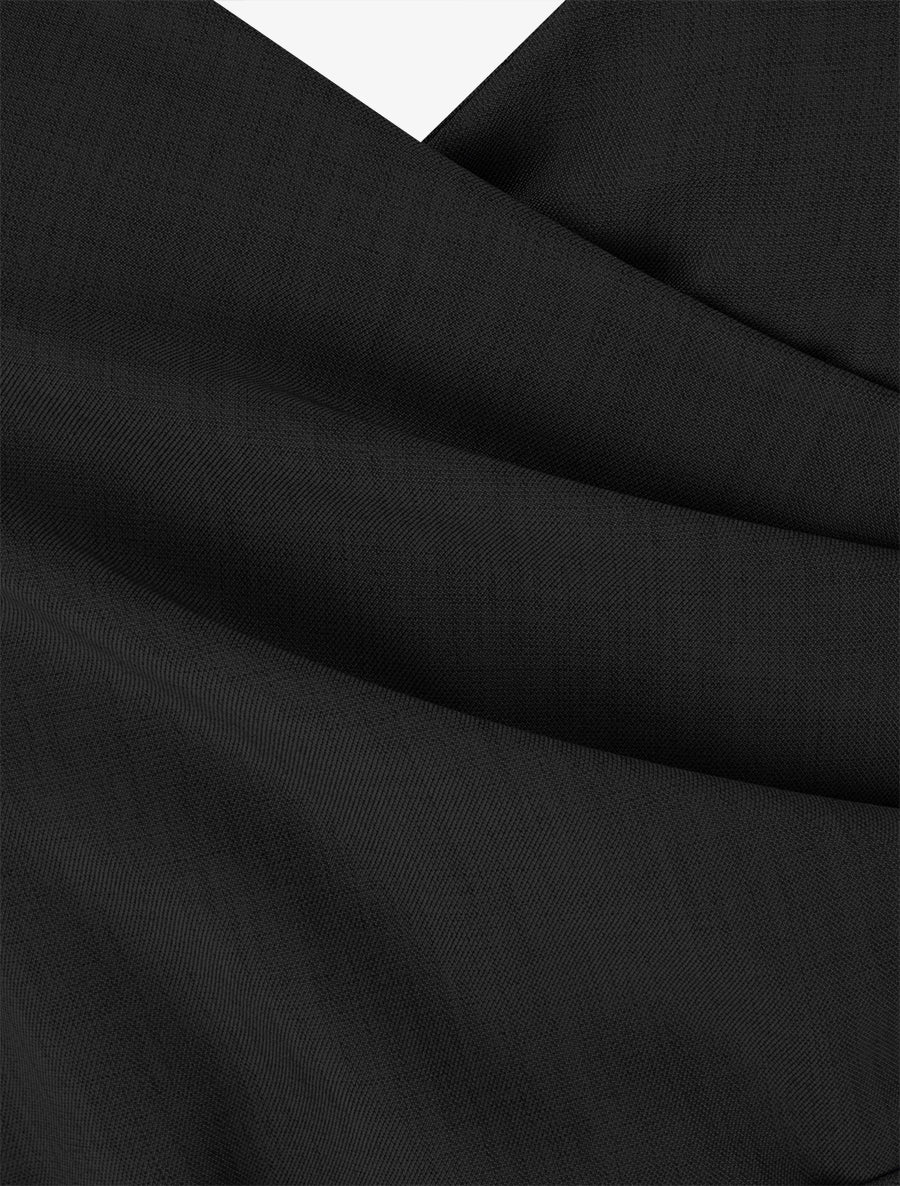 Combinaison droite à fines bretelles - Noir - 3
