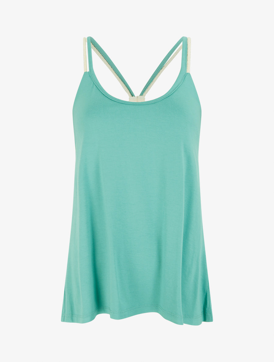 Top à bretelles style cordes - Turquoise - 1