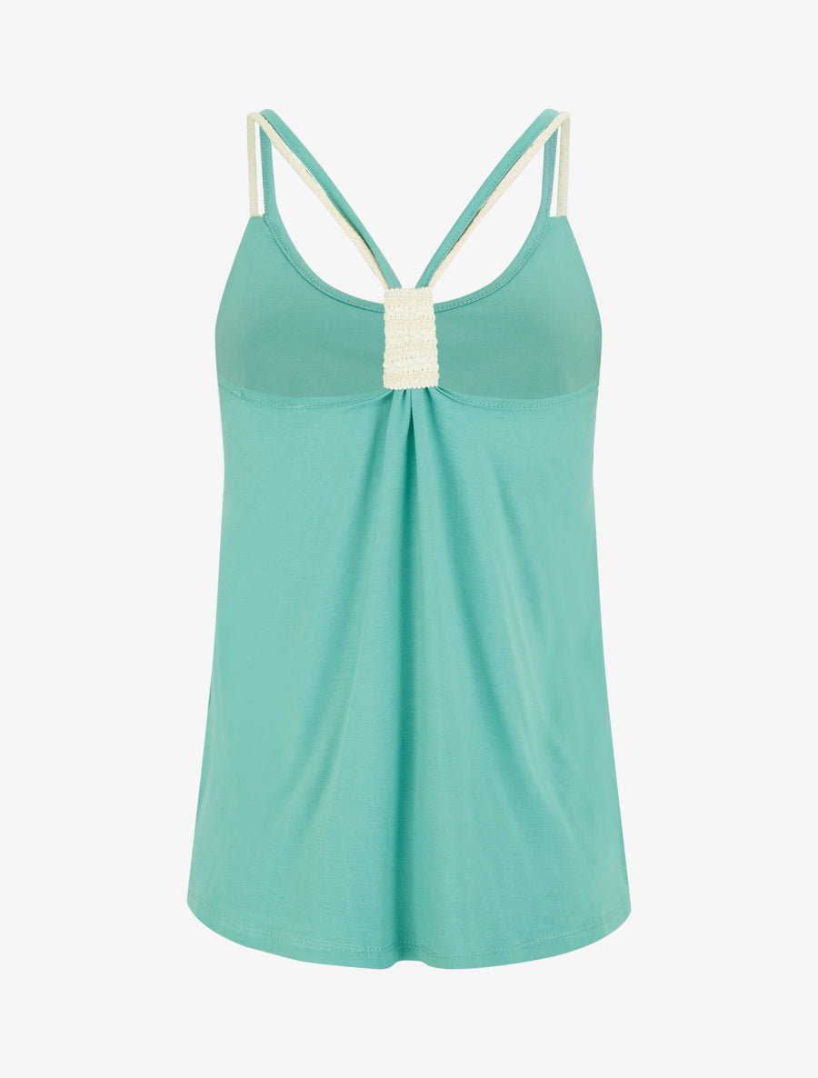 Top à bretelles style cordes - Turquoise - 2
