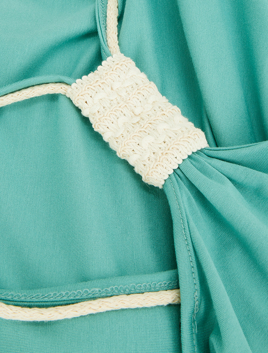 Top à bretelles style cordes - Turquoise - 3