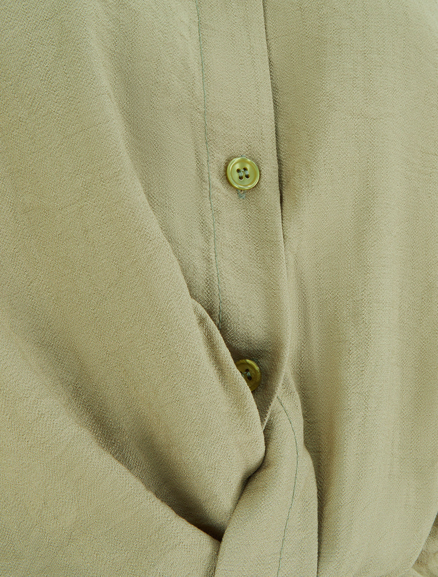 Top fluide effet noué - Kaki - 3