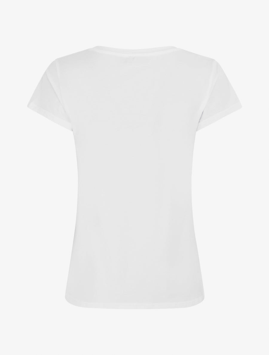 T-shirt à strass et motif stiletto - Blanc - 2