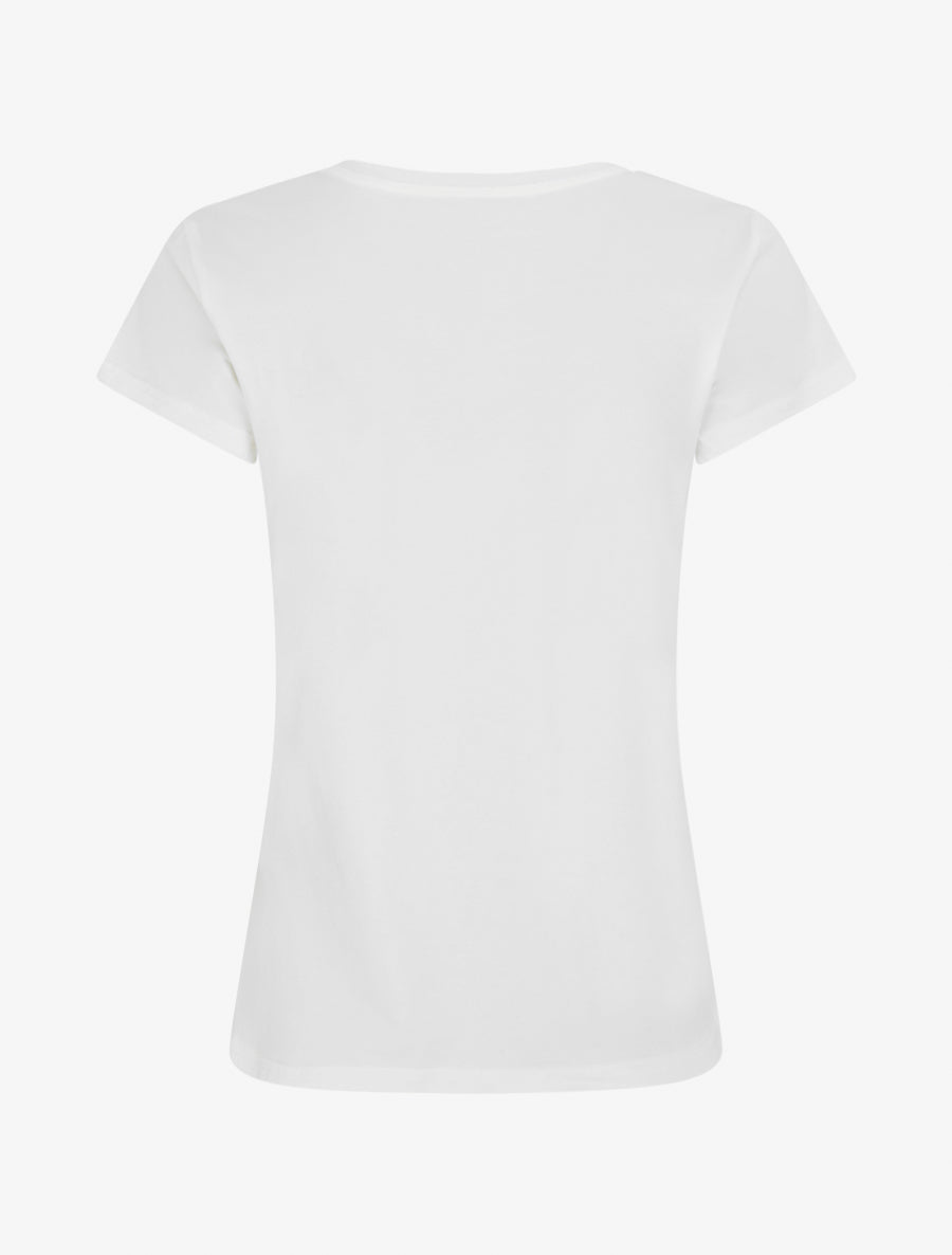 T-shirt à strass et flocage oiseaux - Blanc - 2