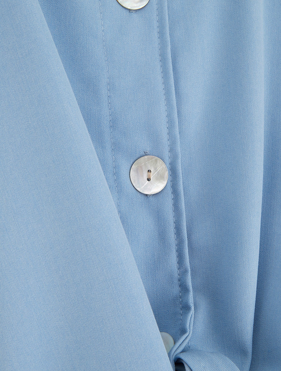 Débardeur à noeud et fines bretelles - Bleu ciel - 3