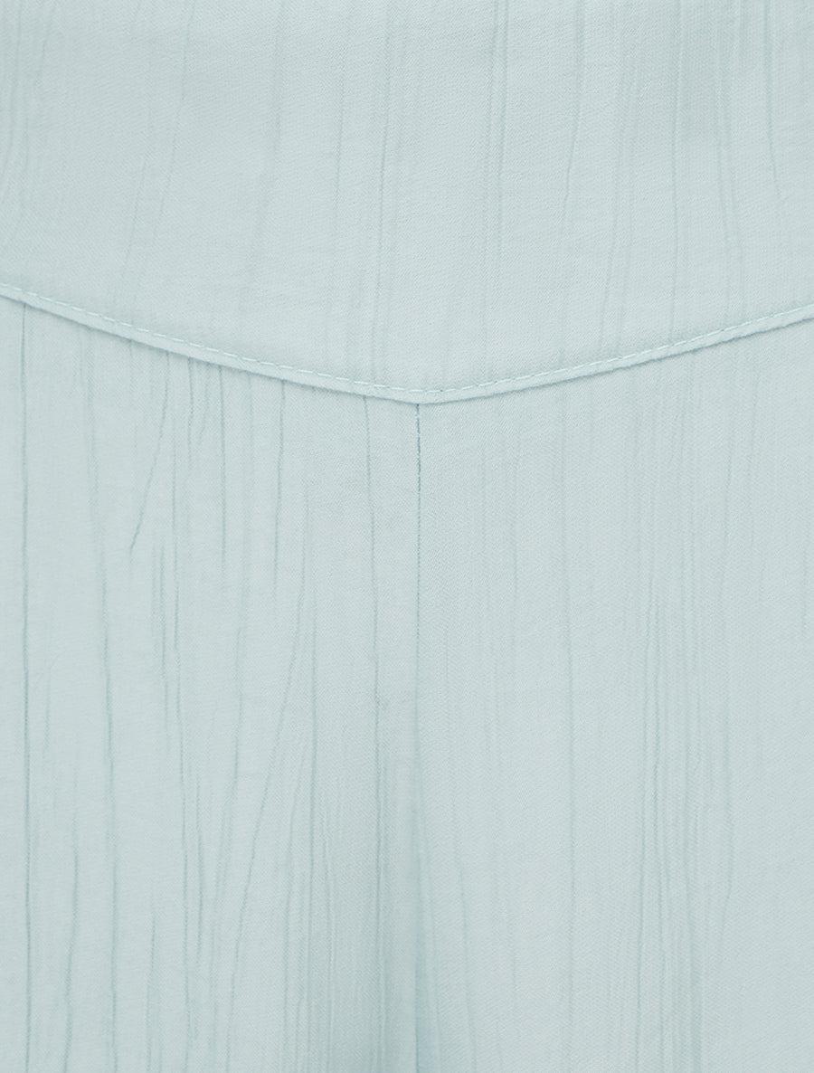 Pantalon texturé style sarouel fendu - Turquoise - 3