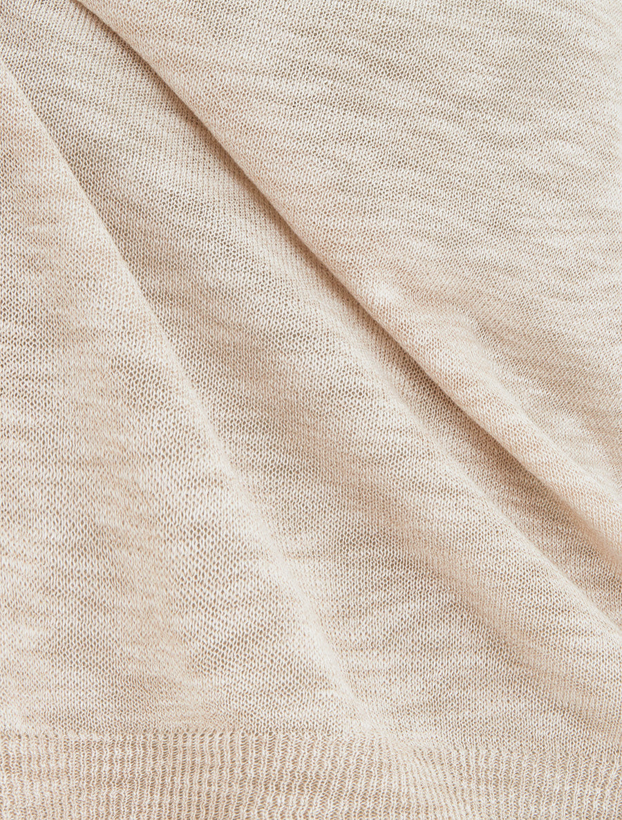 Top fin en maille - Beige - 3