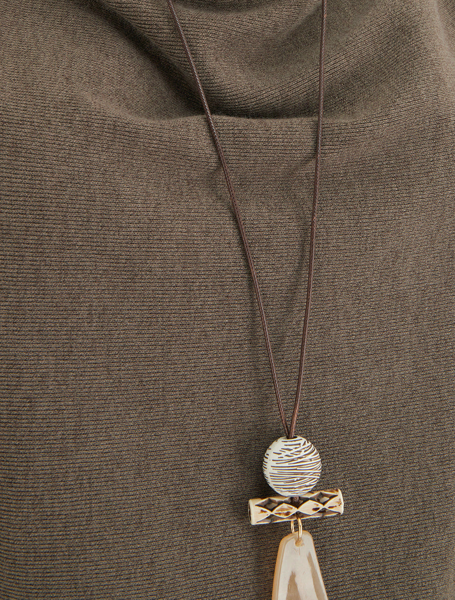 Pull fin à manches chauve-souris et col bénitier - Taupe foncé - 3