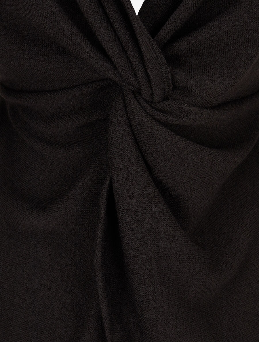Pull fin à dos torsadé - Noir - 3