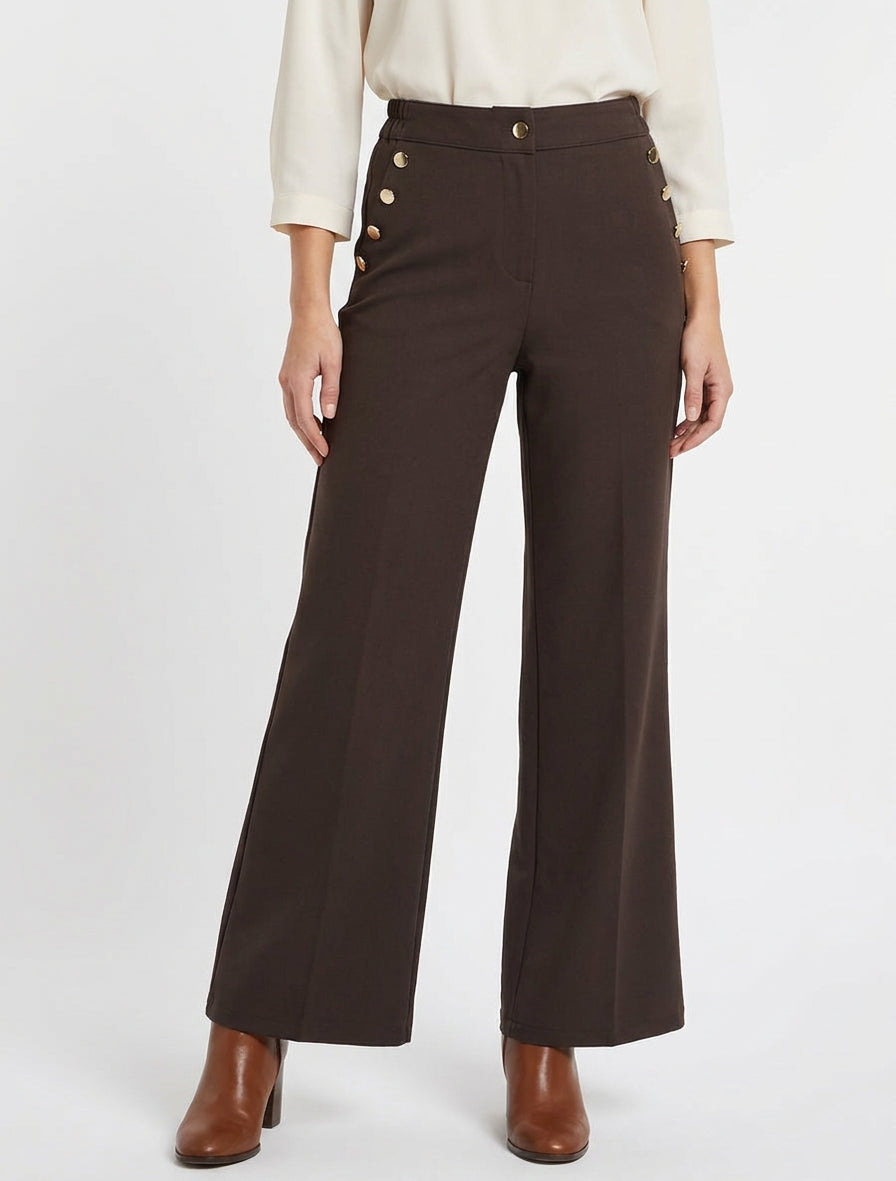 Pantaloni a vita alta a zampa d&