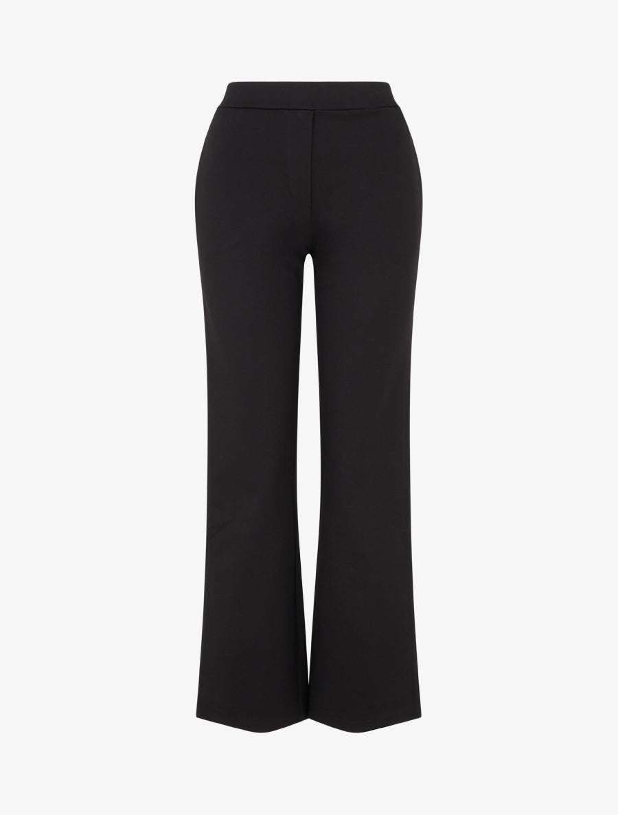 Pantalon uni coupe droite - Noir - 1