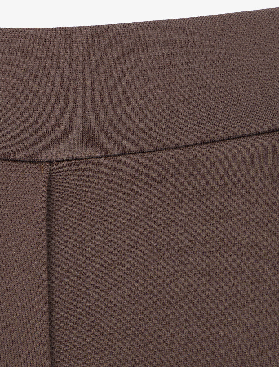 Pantalon uni coupe droite - Marron - 3