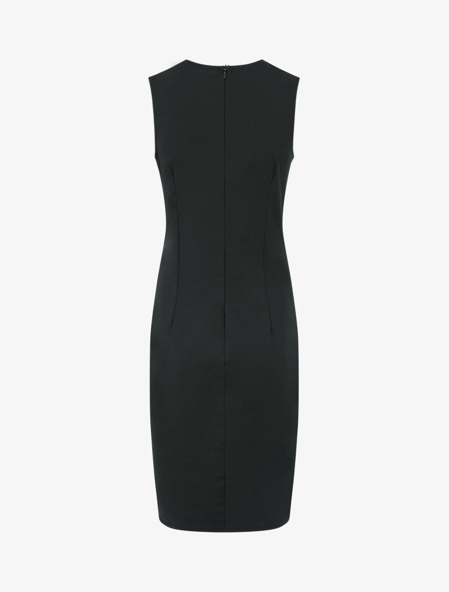 Robe portefeuille sans manches - Noir - 2