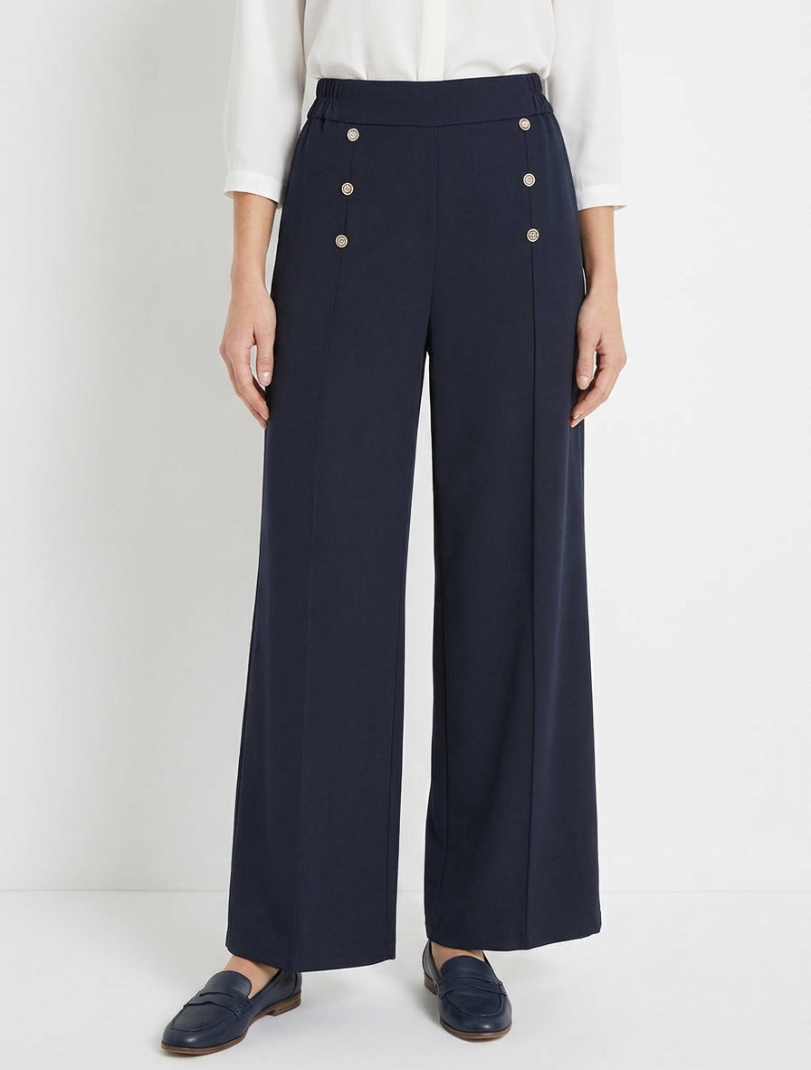 Pantaloni a palazzo taglio dritto - Marina