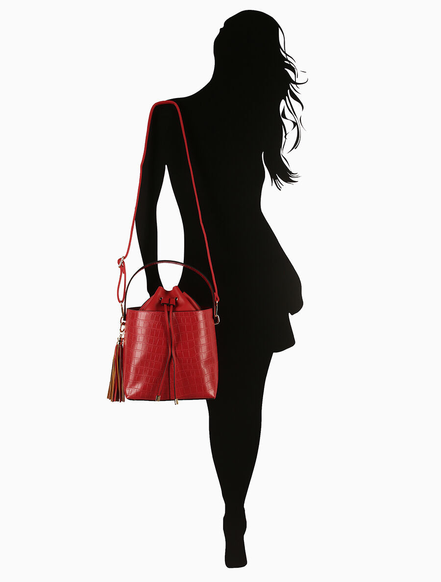 Sac seau Petra - Rouge - 5