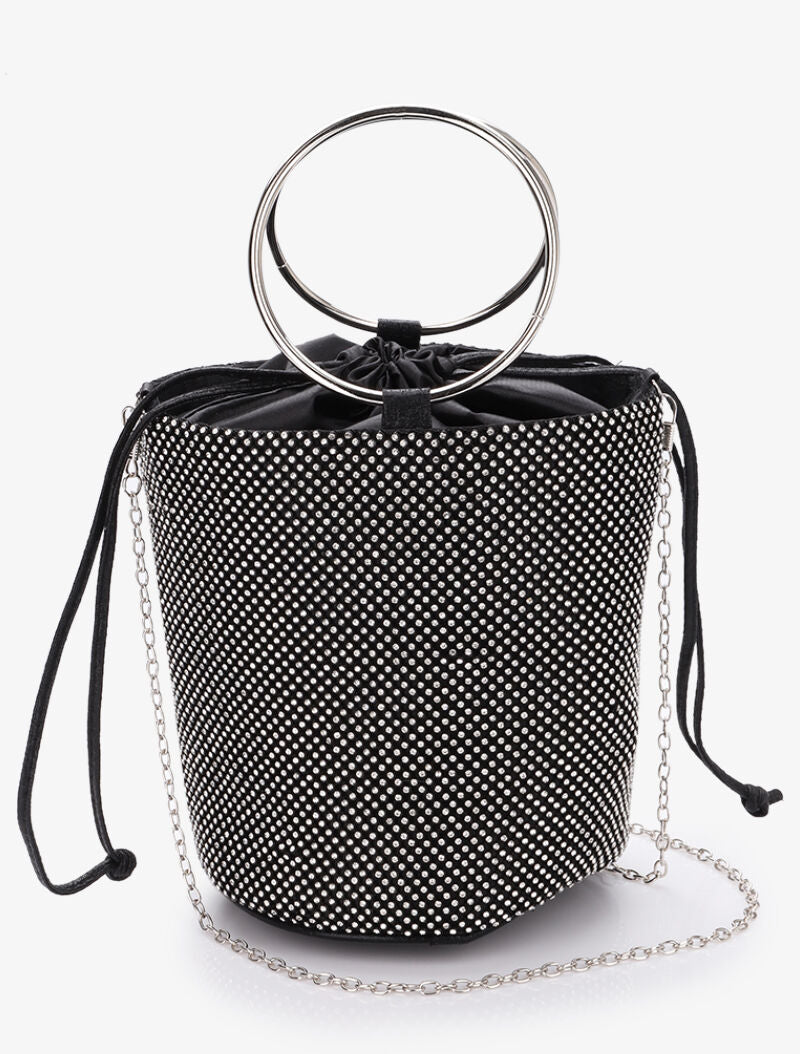 Sac seau à strass - Noir - 3