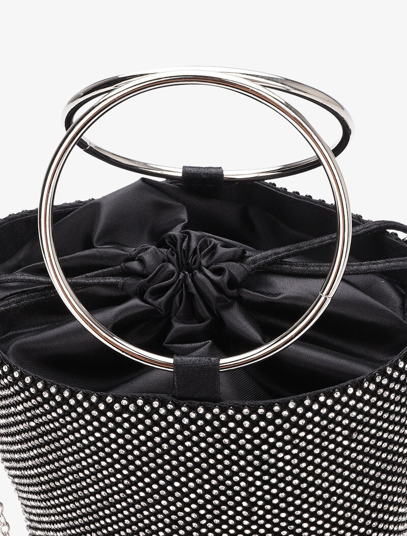Sac seau à strass - Noir - 4