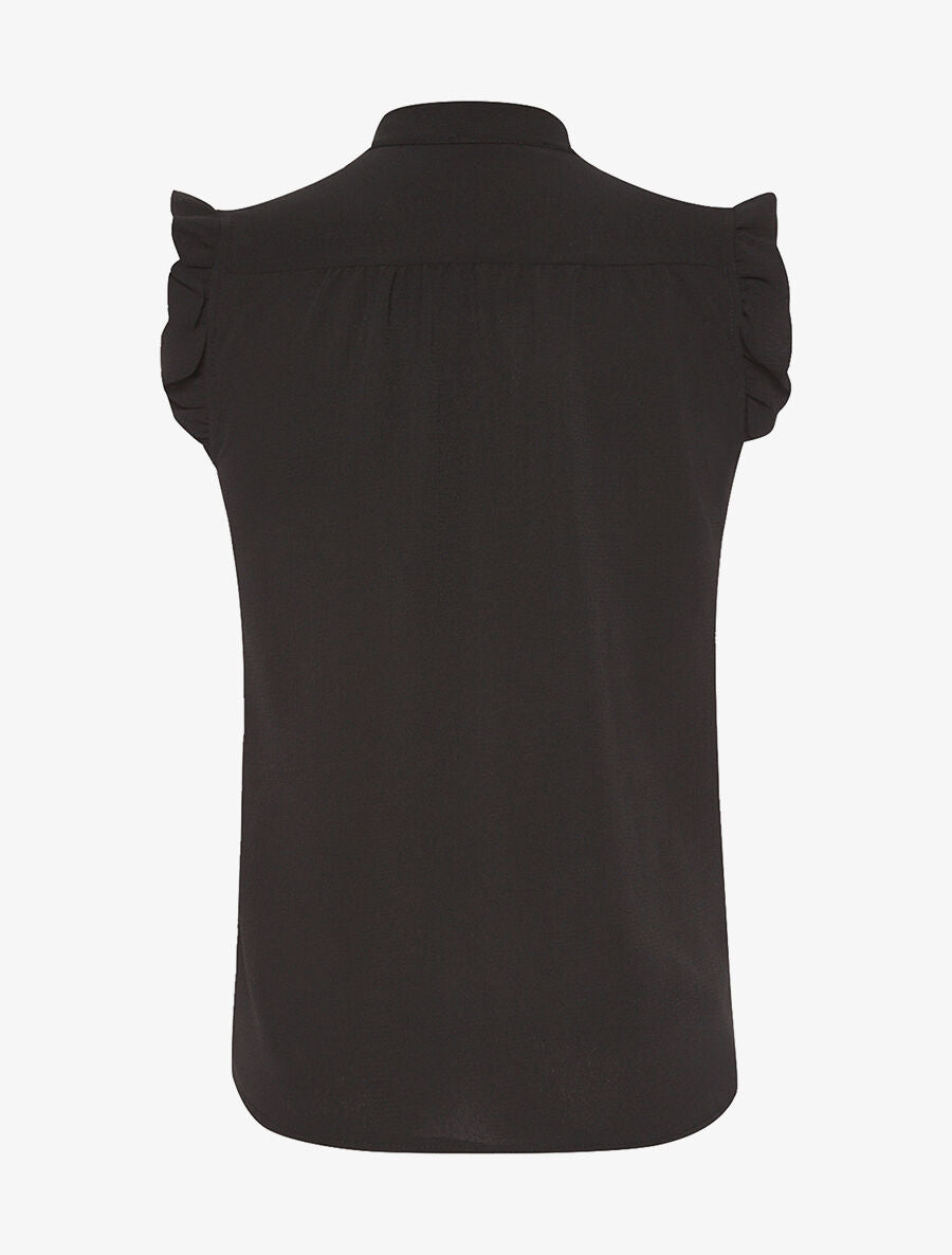 Blouse col à nouer - noir - 2