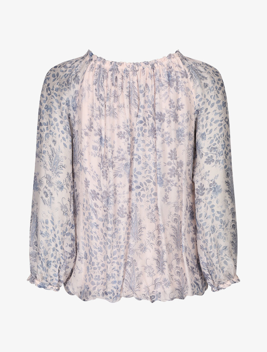 Blouse fleurie - nude - 2