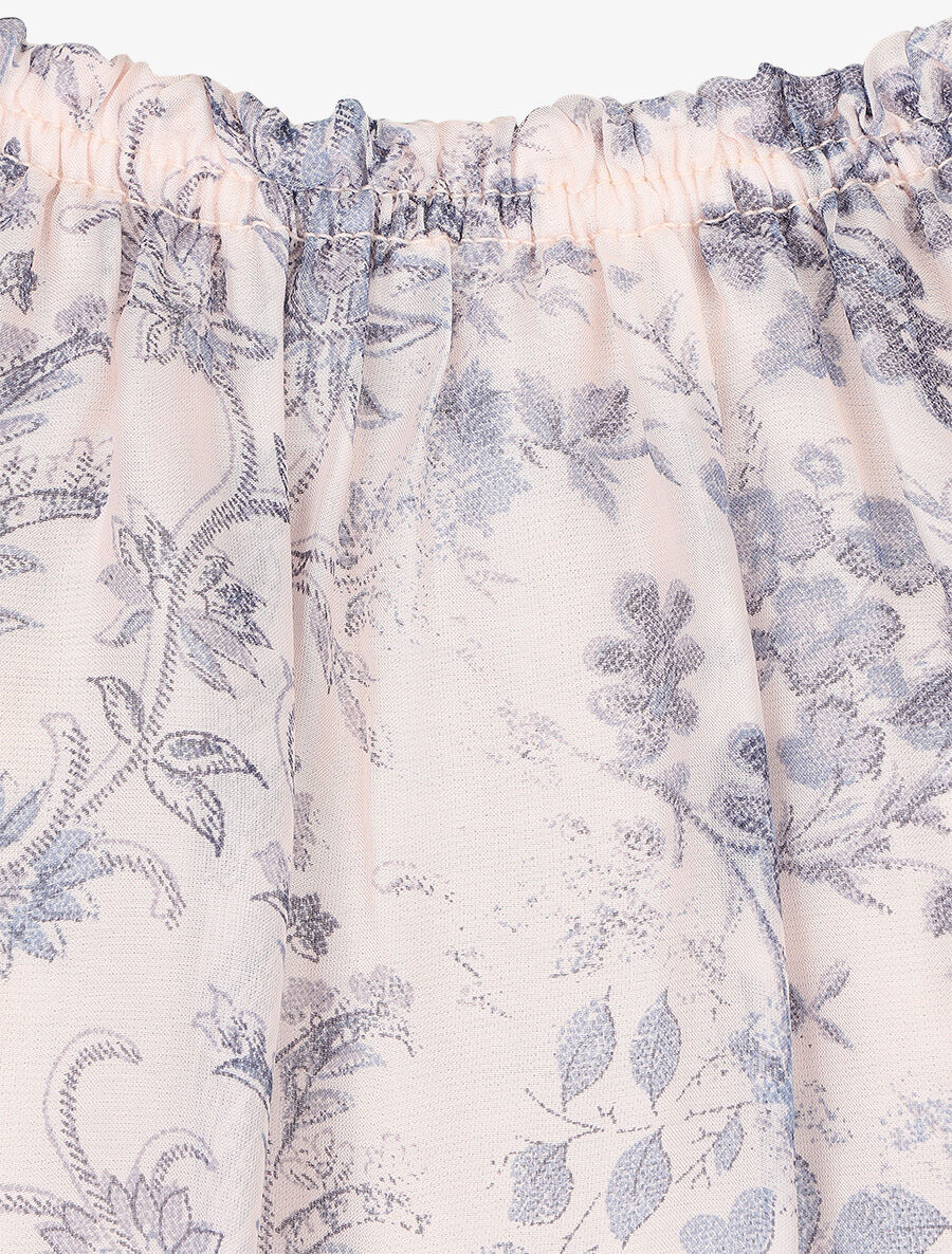 Blouse fleurie - nude - 3