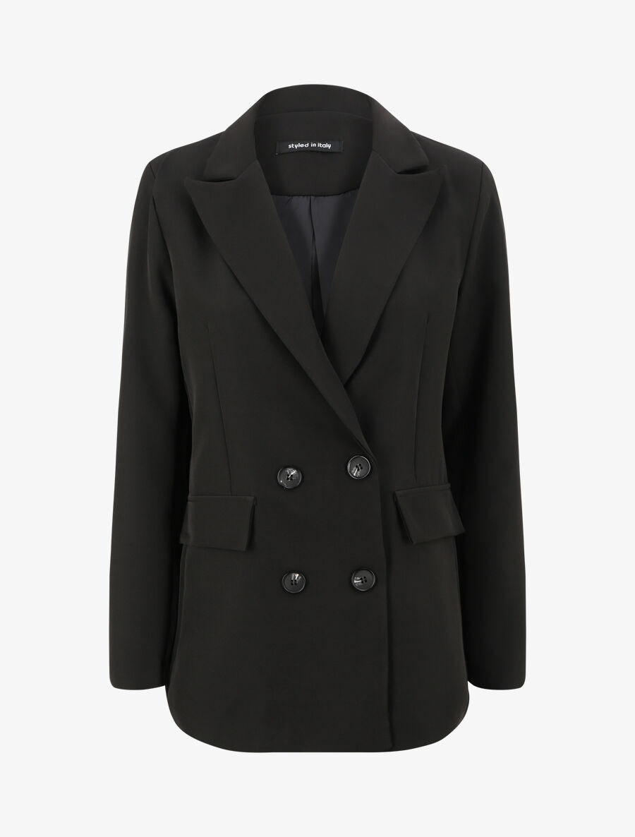 Blazer droit oversize - Noir - 1