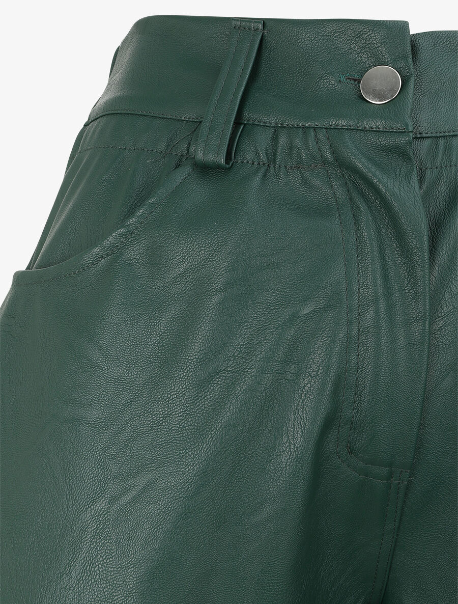 Short uni à taille élastiquée - Vert sapin - 3