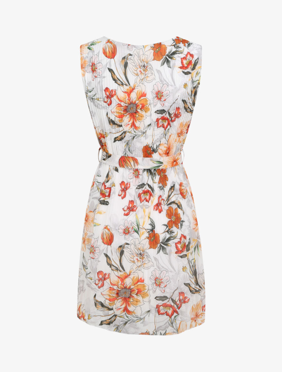 Robe plissée imprimé fleurs d&