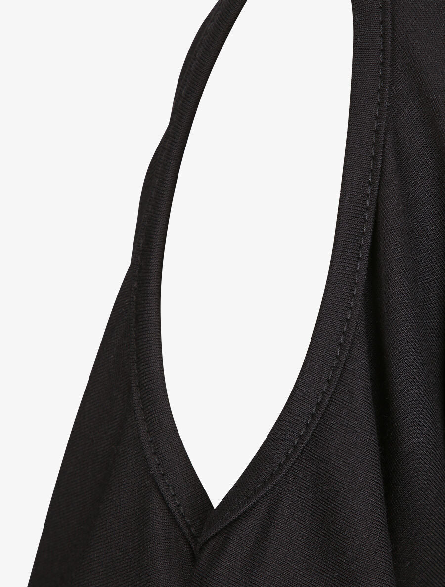 Top oversize uni à épaules ajourées - Noir - 3