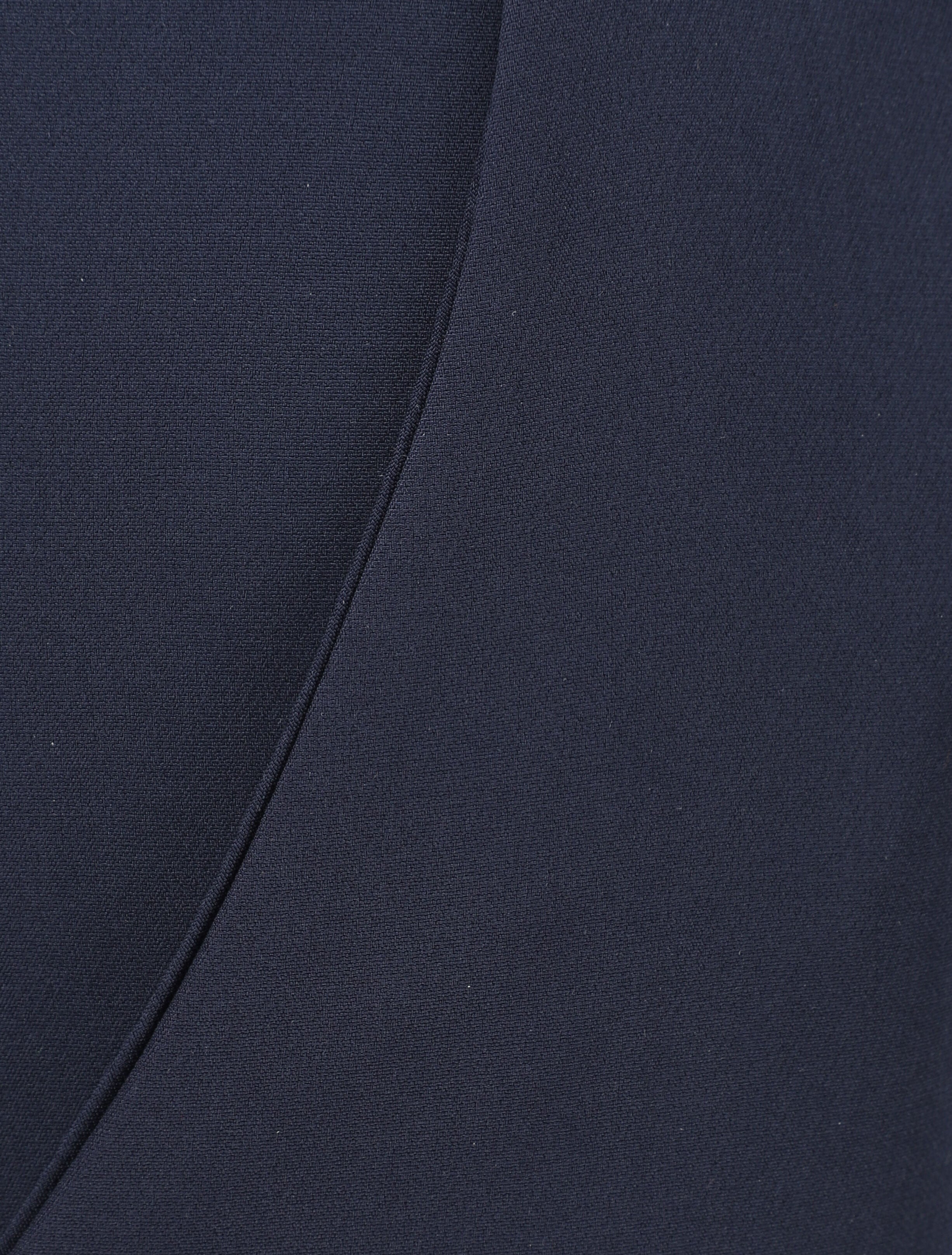 Pantalon uni à revers - Marine - 3