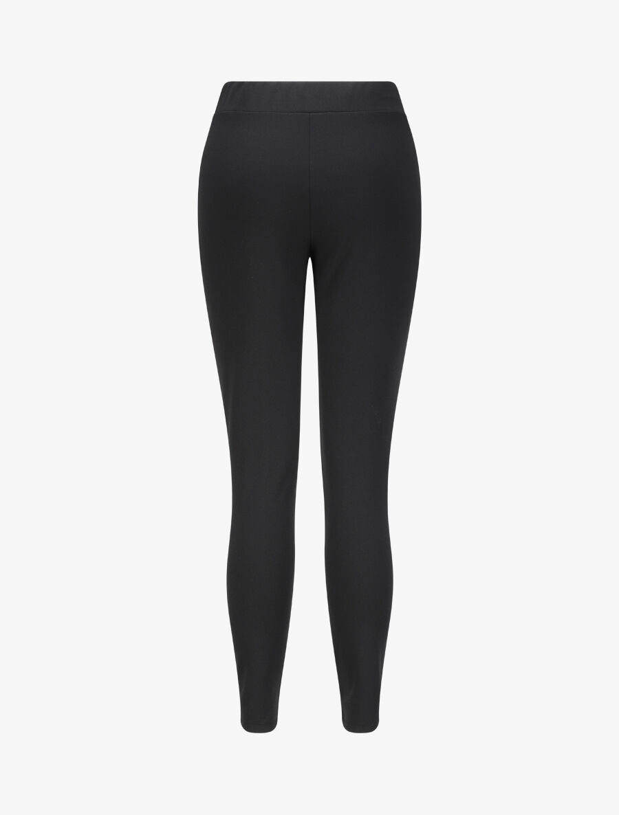 Pantalon slim à taille élastiquée - Noir - 2