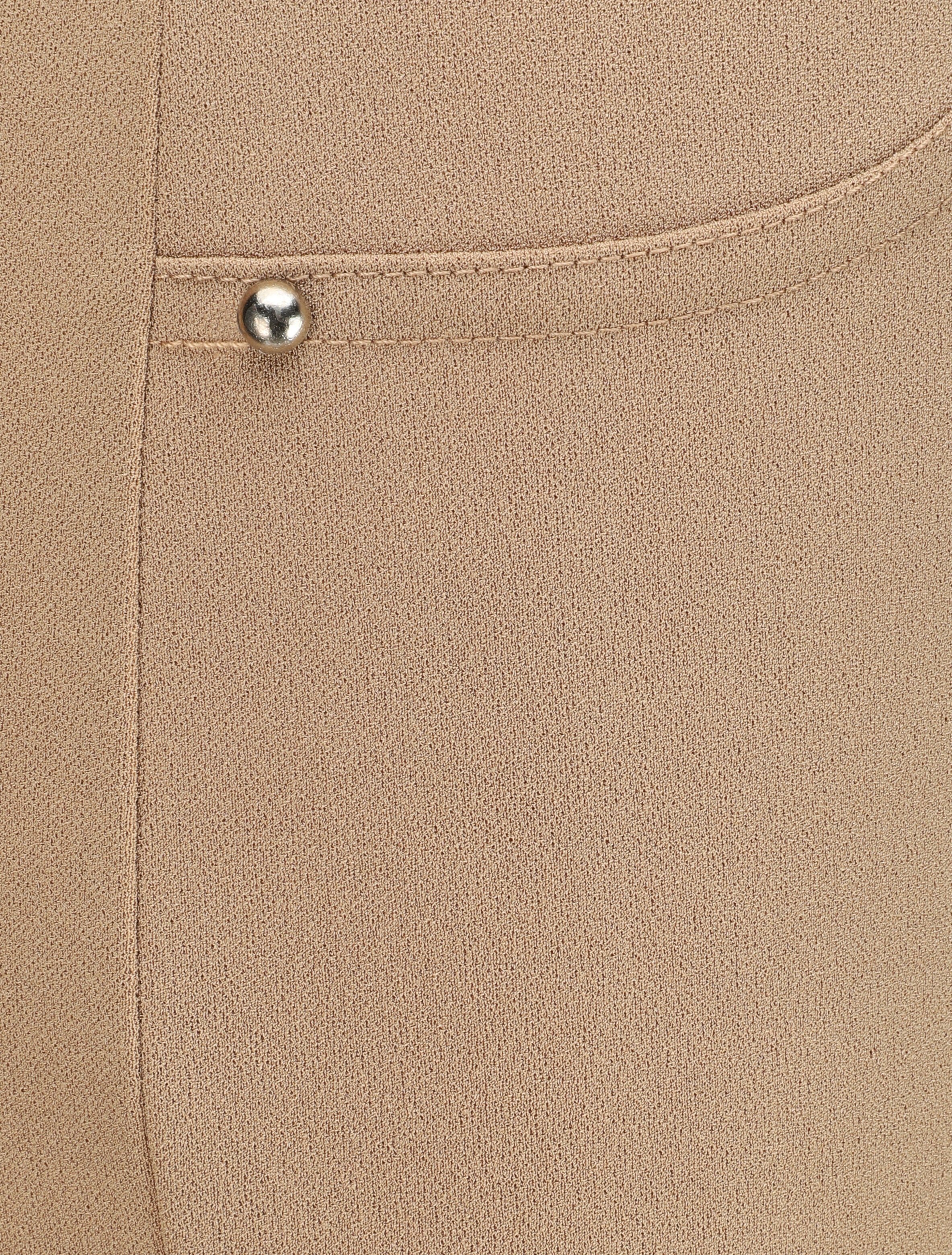 Pantalon slim à taille élastiquée - Camel - 3