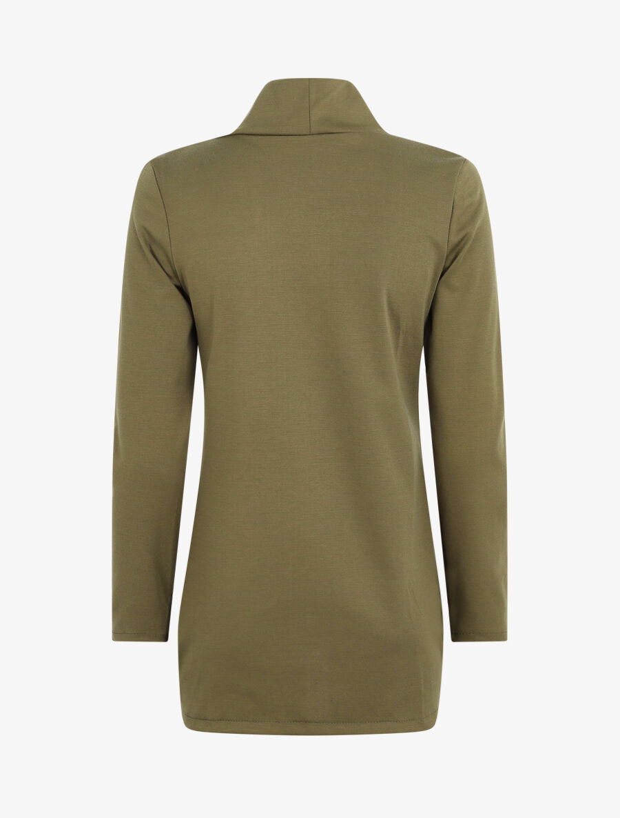 Veste légère ouverte à poches plaquées - Kaki - 2