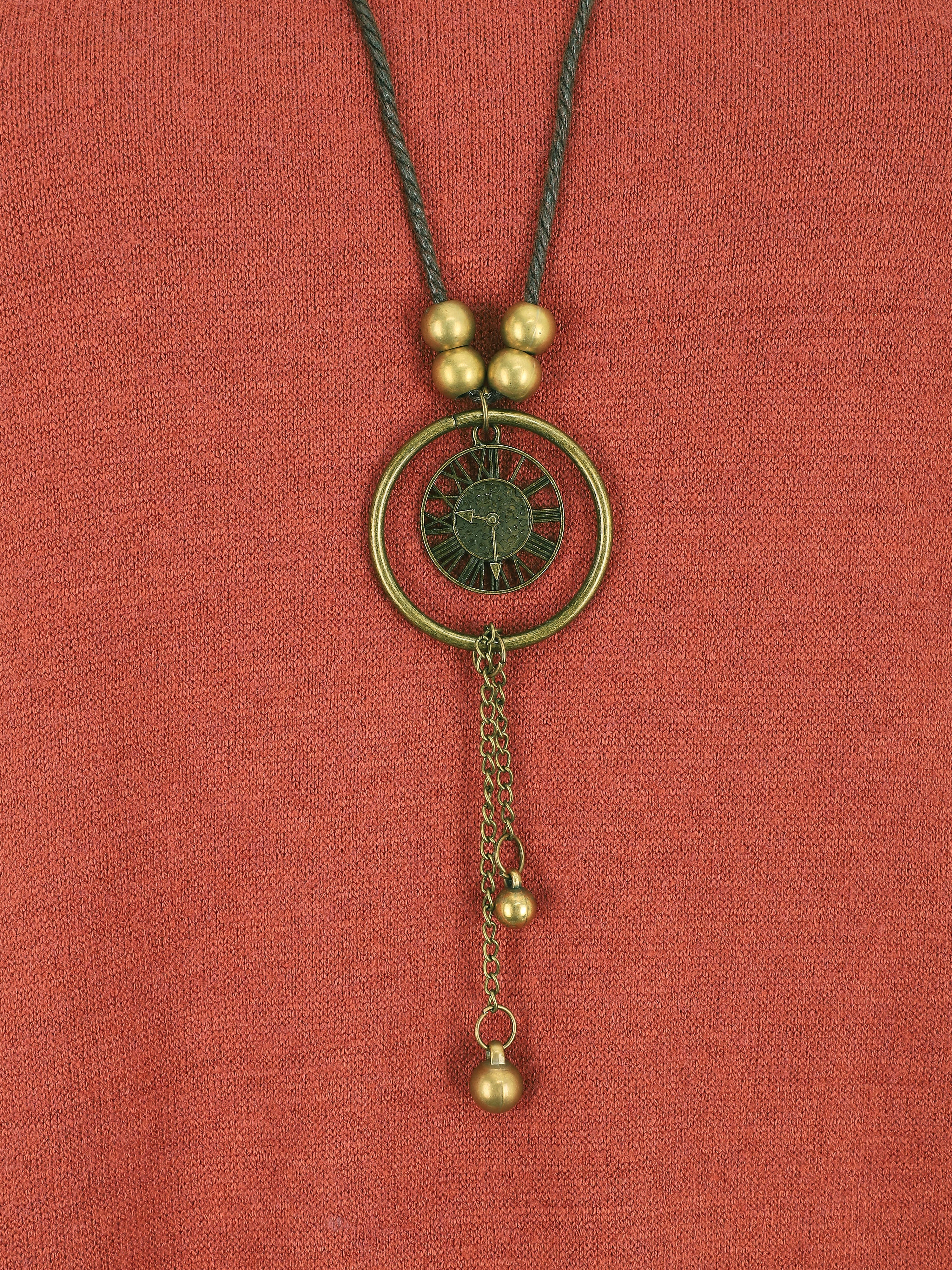 Pull uni à épaules dentelle - Rouille - 3