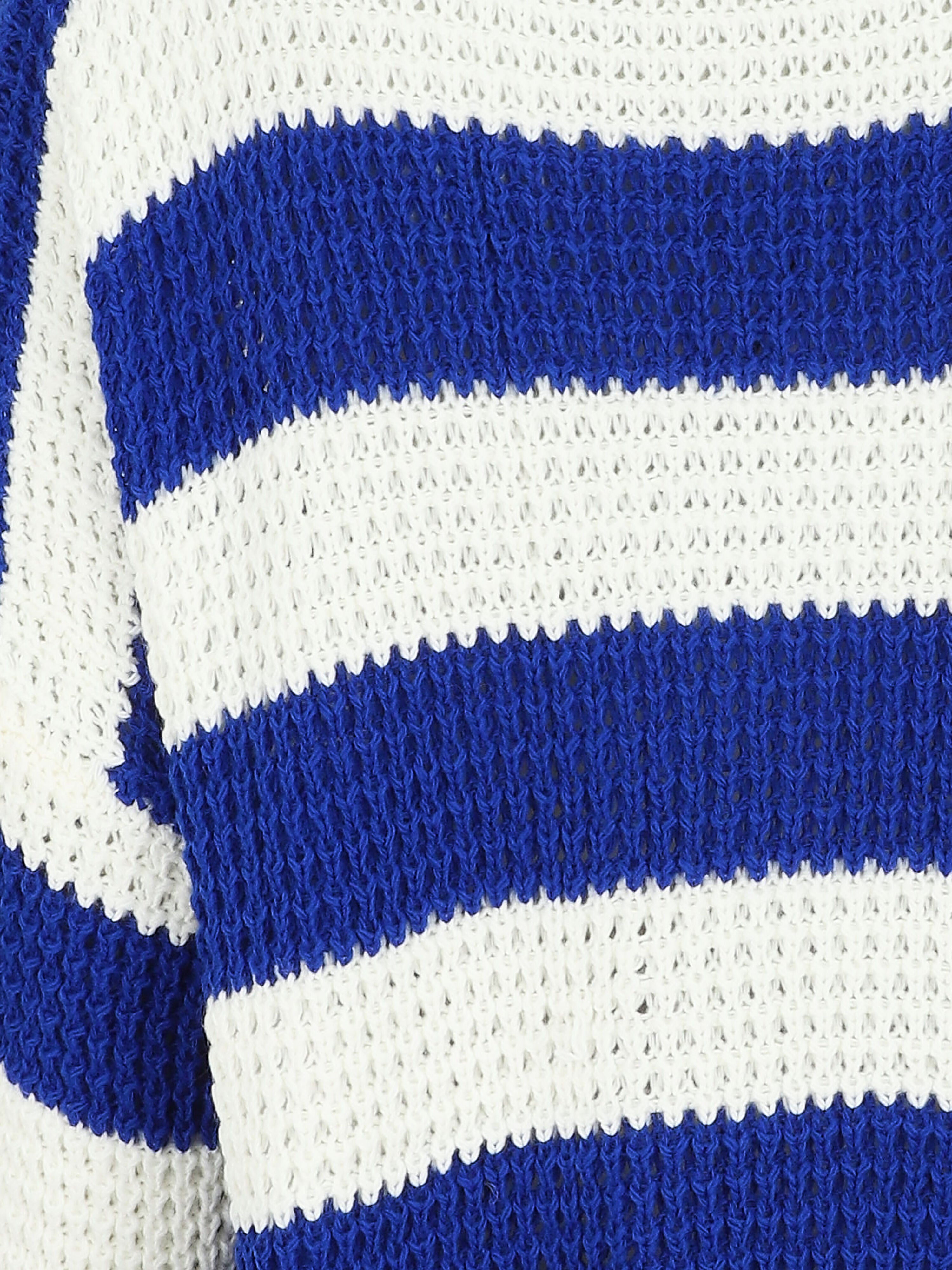 Pull rayé ample - Bleu électrique - 3