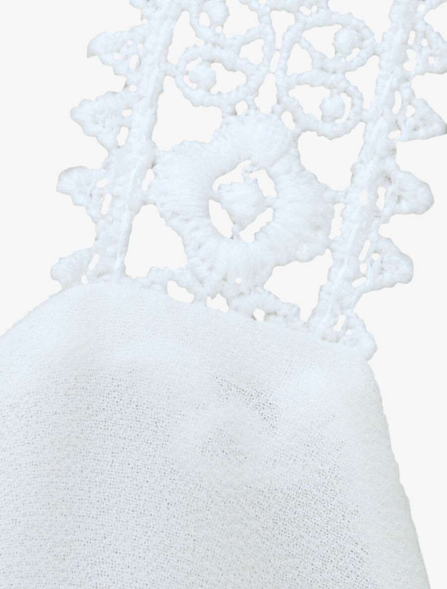 Top en voile fin transparent - Blanc - 3