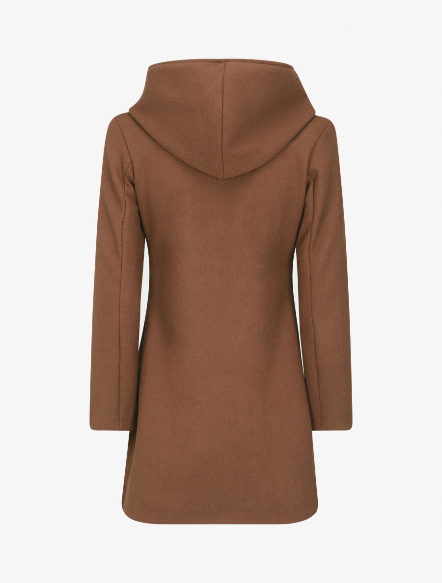 Manteau zippé à capuche - Marron - 2