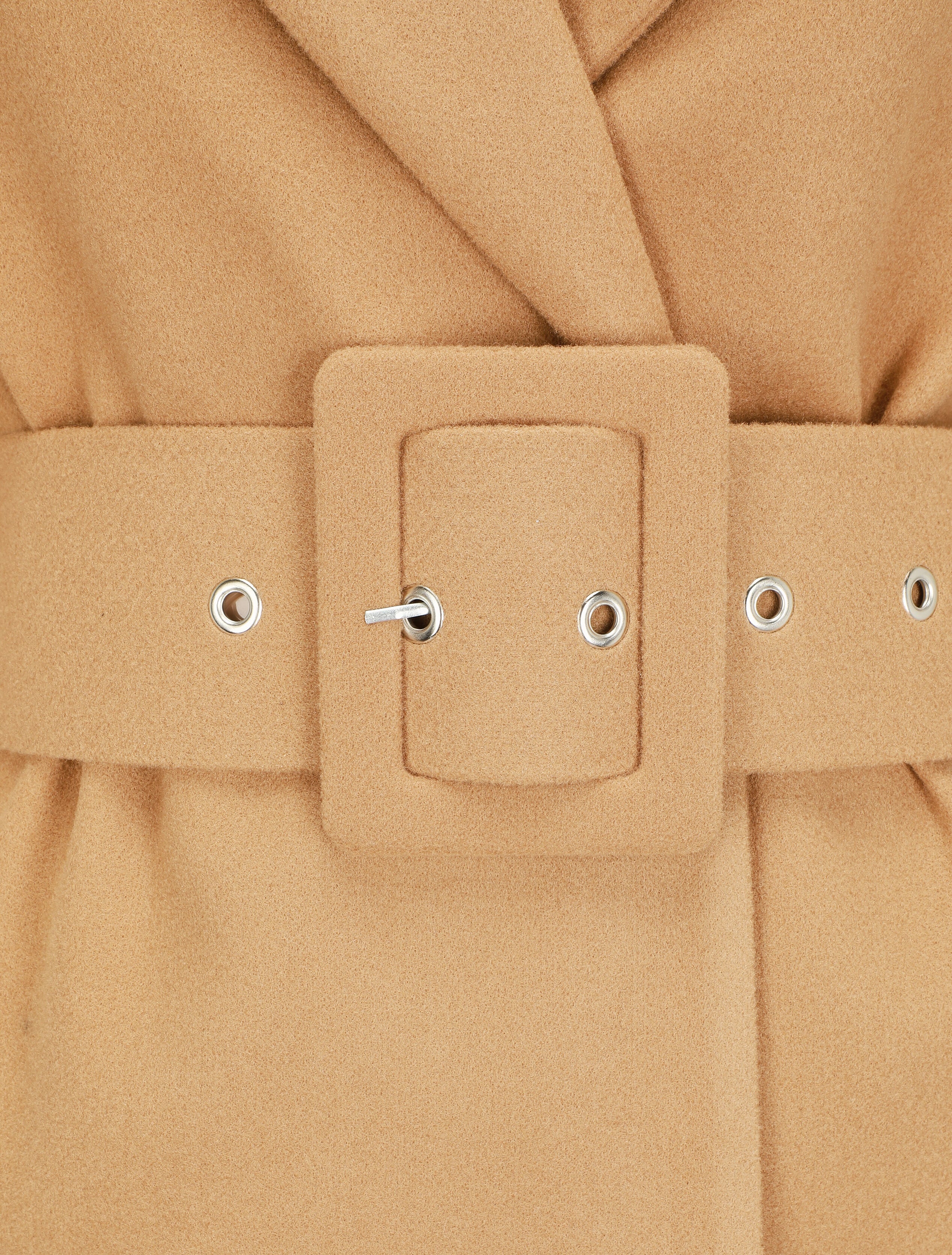 Manteau long boutonné et ceinturé - Camel - 3