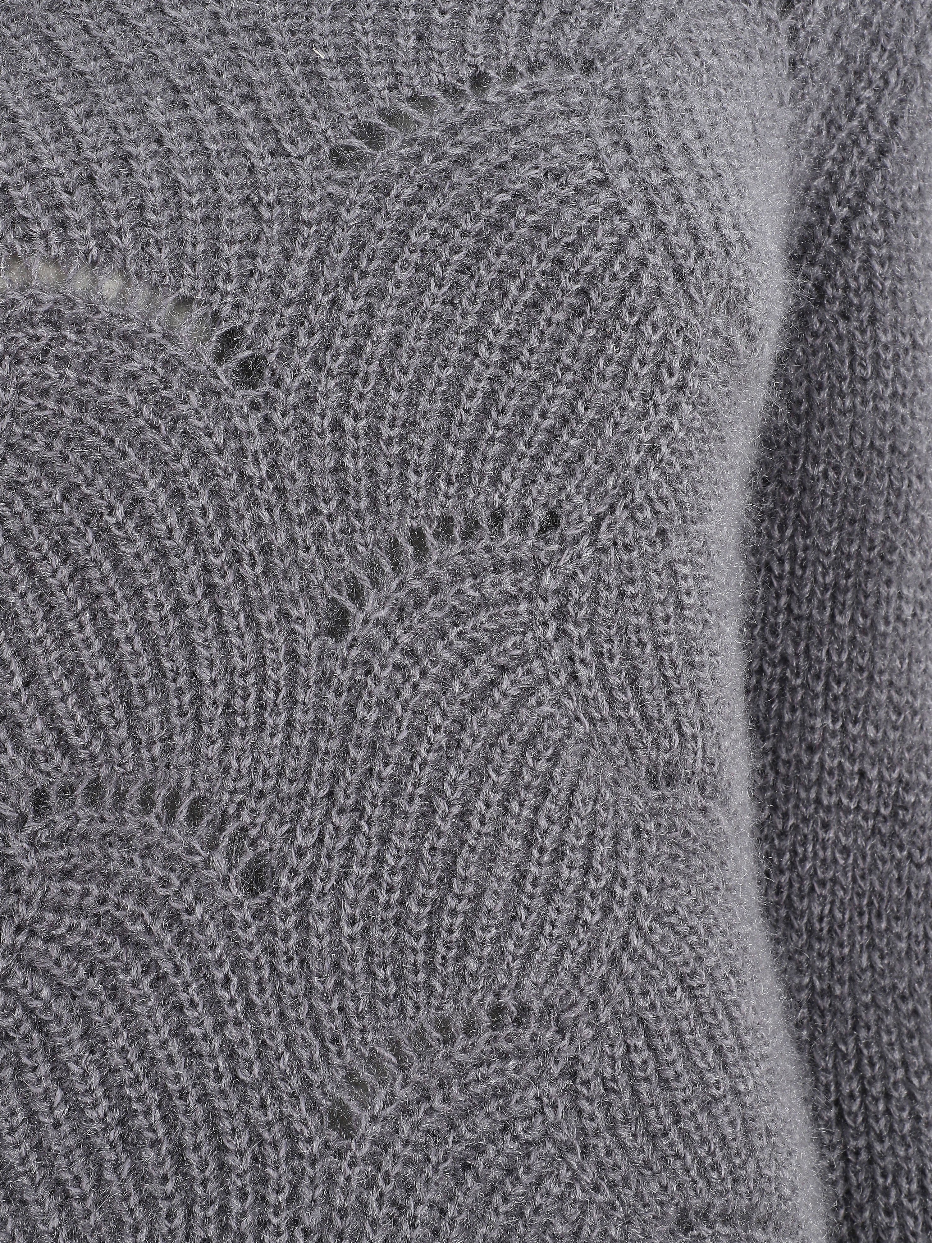 Pull uni duveteux - Gris - 3