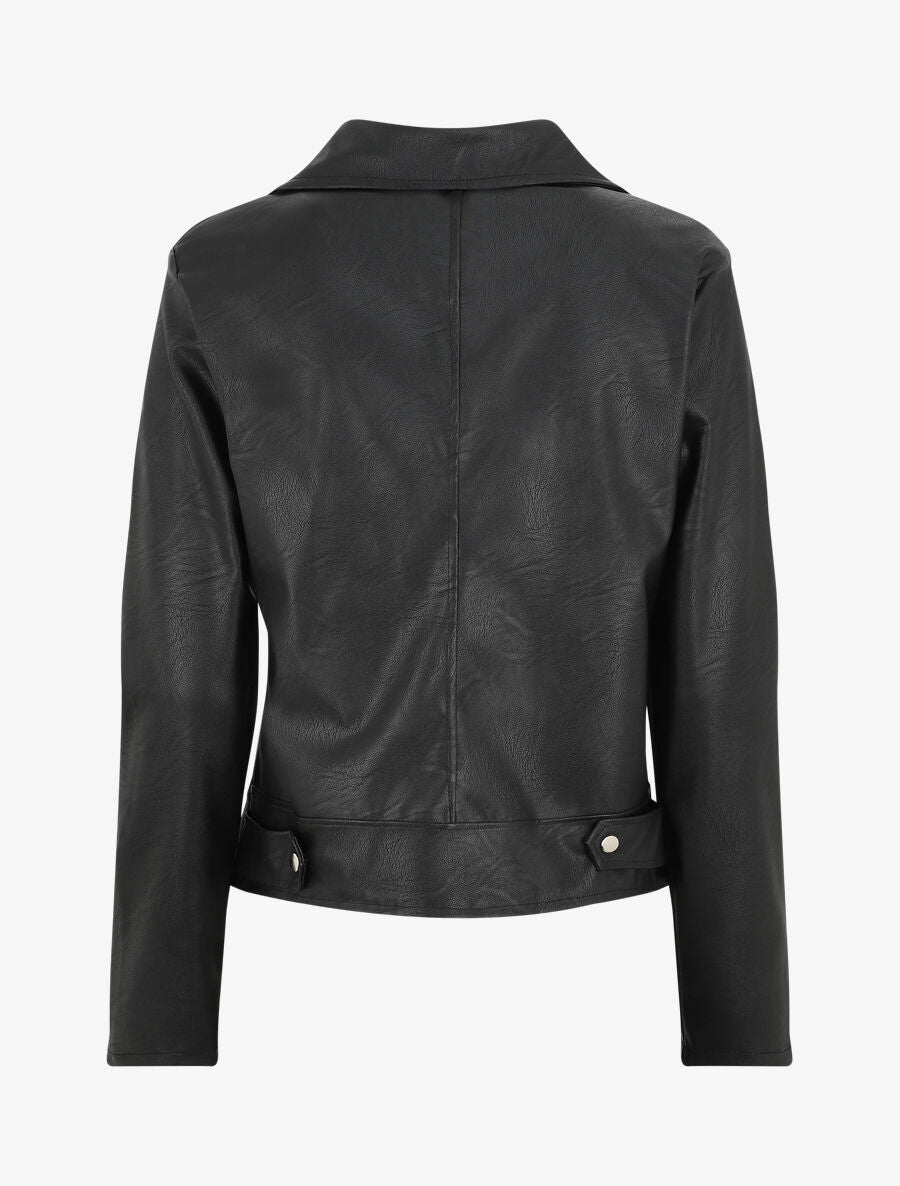 Perfecto droit en simili coupe droite - Noir - 2
